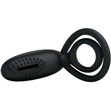 Anello Vibrante Pretty Love Esther in Silicone Nero per Stimolazione